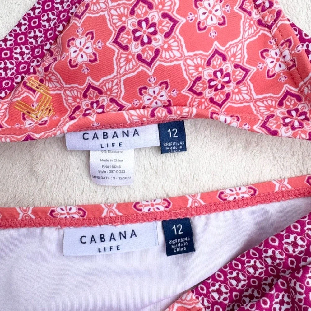 Tommy Bahama & Cabana Life Bikini Swimsuit Bundle, Girls‎ Size 12 Multi Color
